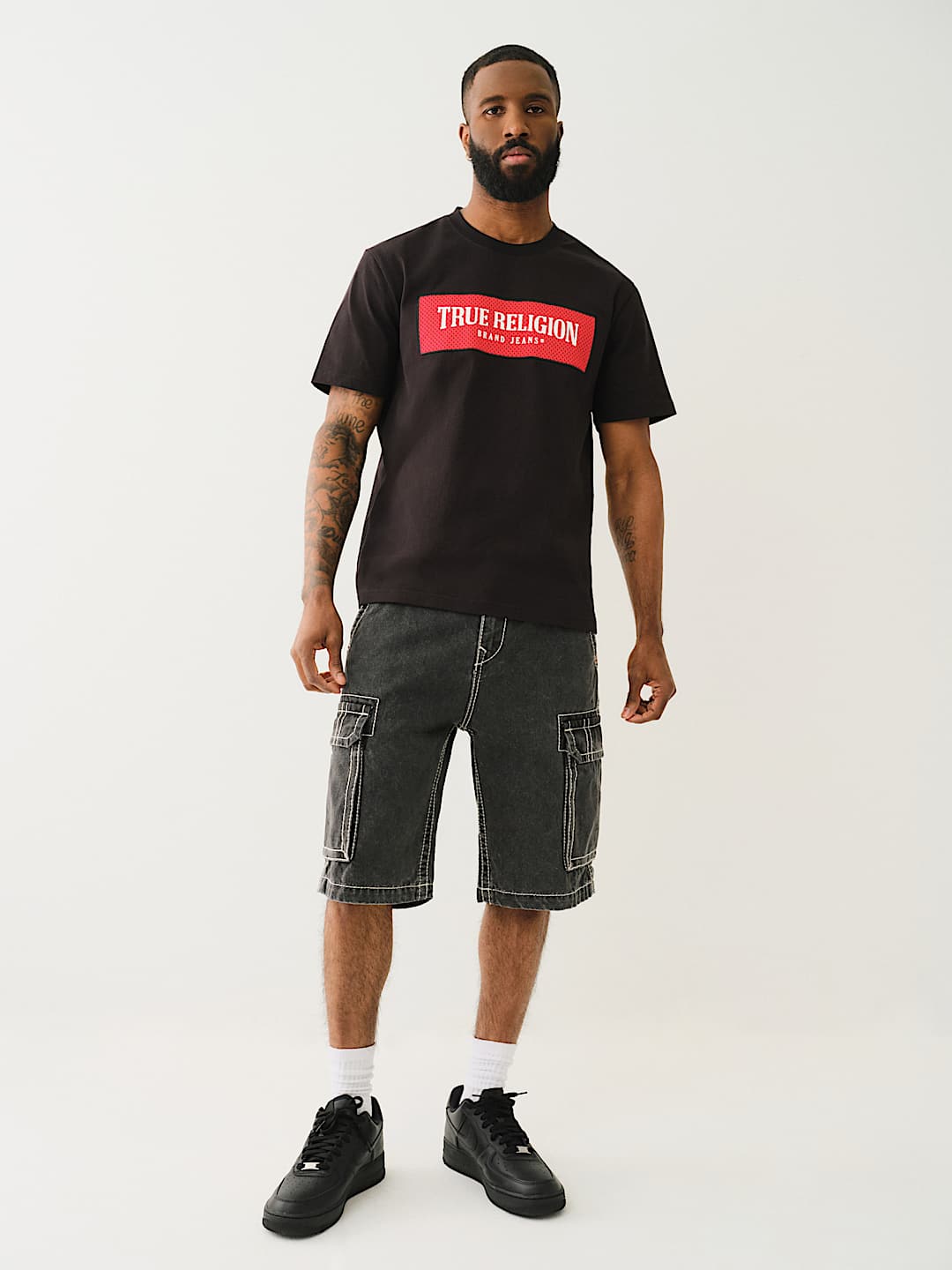 VINNY BIG T DENIM CARGO SHORT