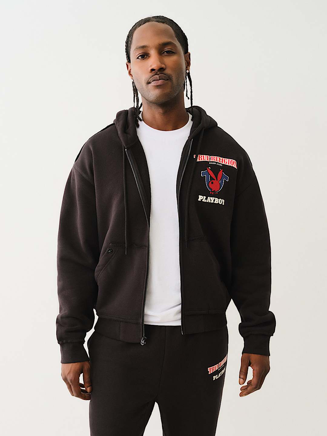 PLAYBOY X TRUE RELIGION ZIP HOODIE