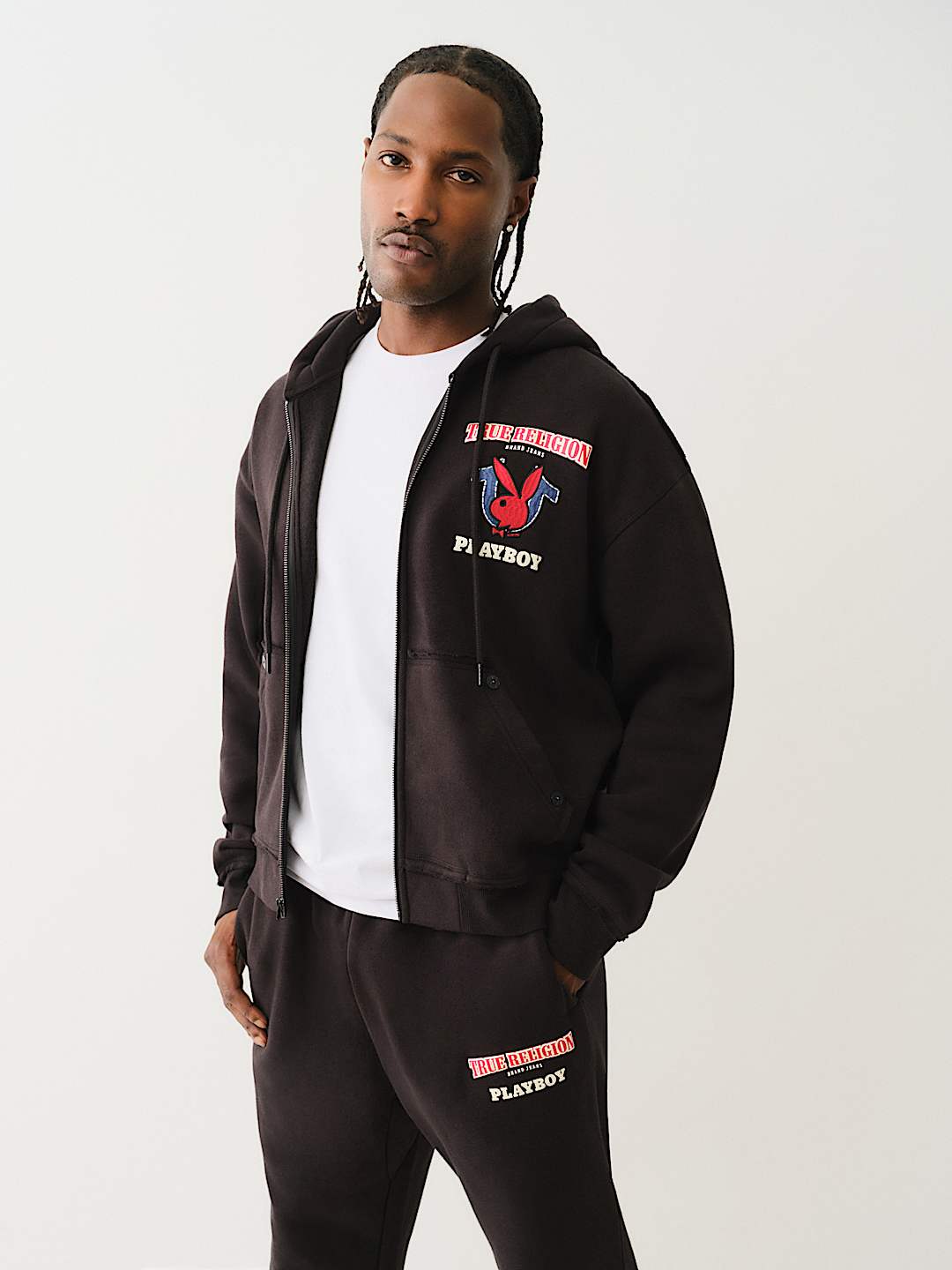 PLAYBOY X TRUE RELIGION ZIP HOODIE