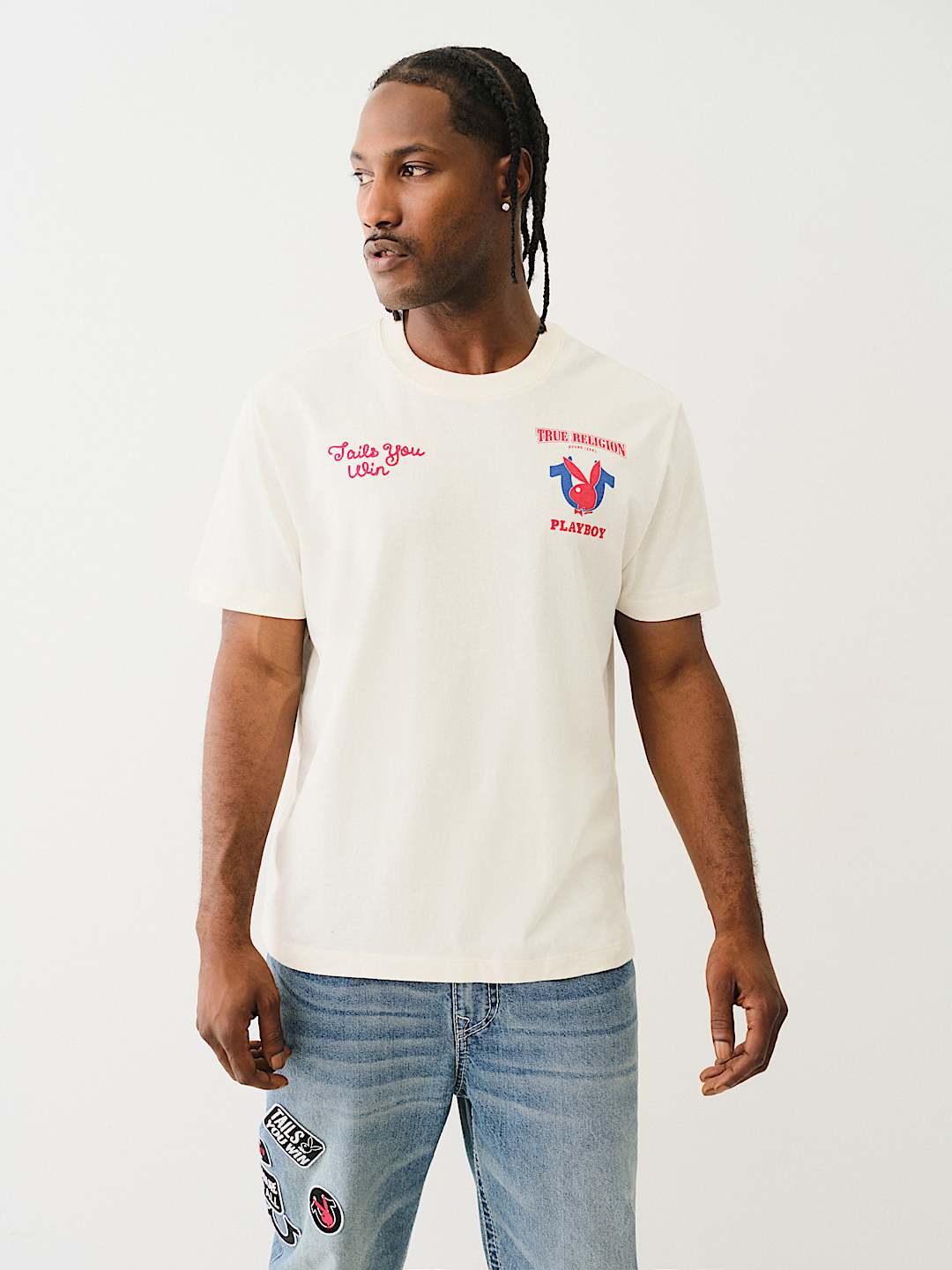 PLAYBOY X TRUE RELIGION “TAILS YOU WIN” TEE