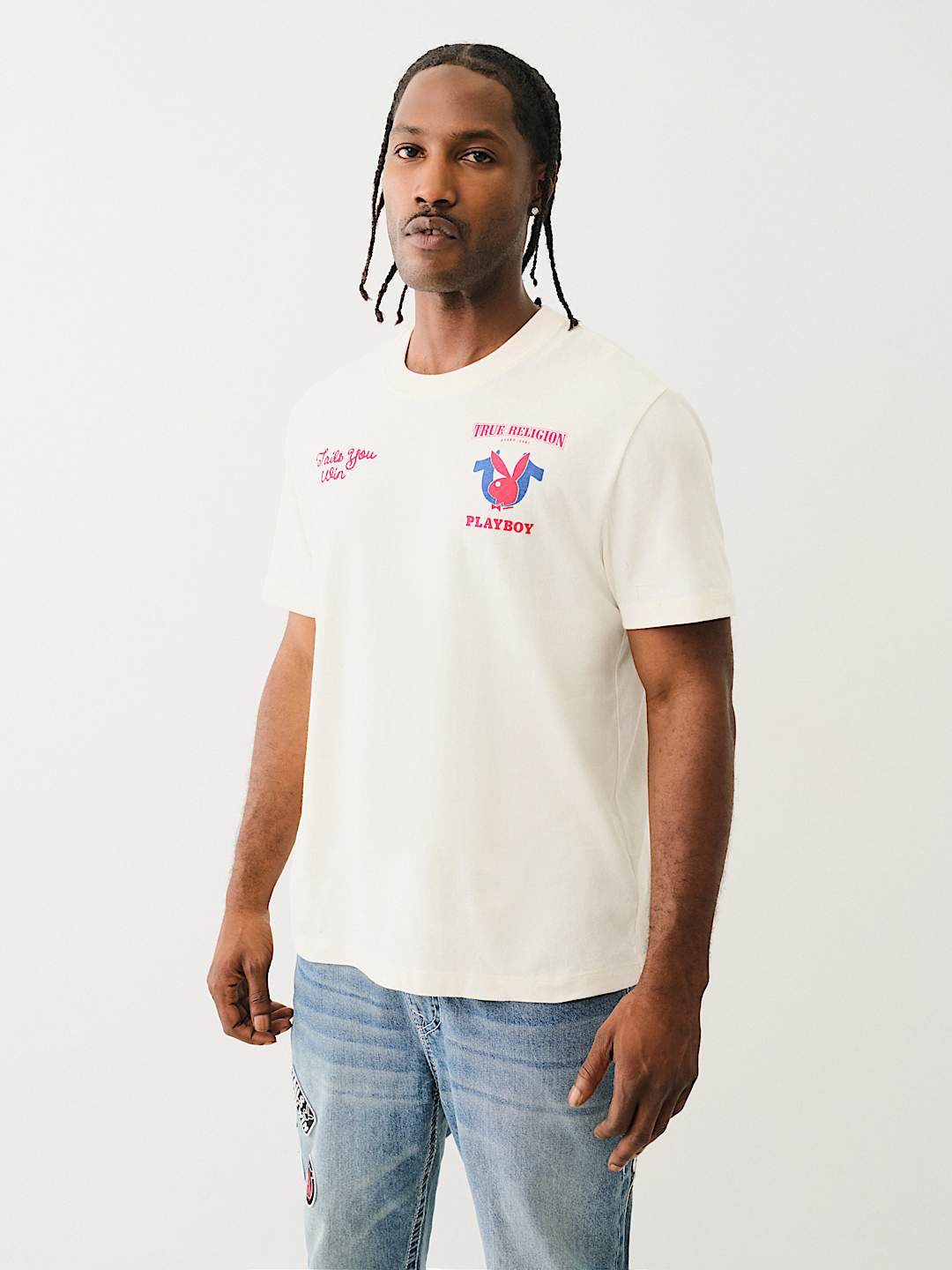 PLAYBOY X TRUE RELIGION “TAILS YOU WIN” TEE