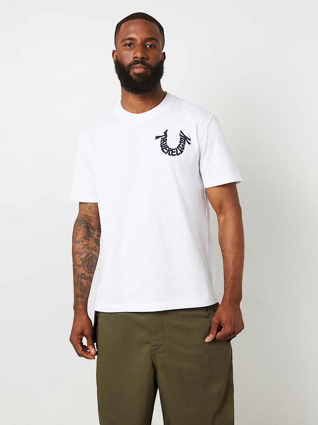 EMBROIDERED WARPED HORSESHOE TEE