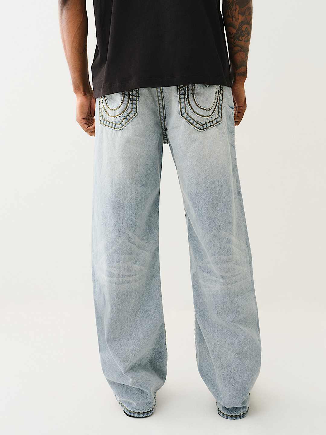 VINNY QUAD SUPER T ULTRA BAGGY JEAN - Rocky Point Light Wash