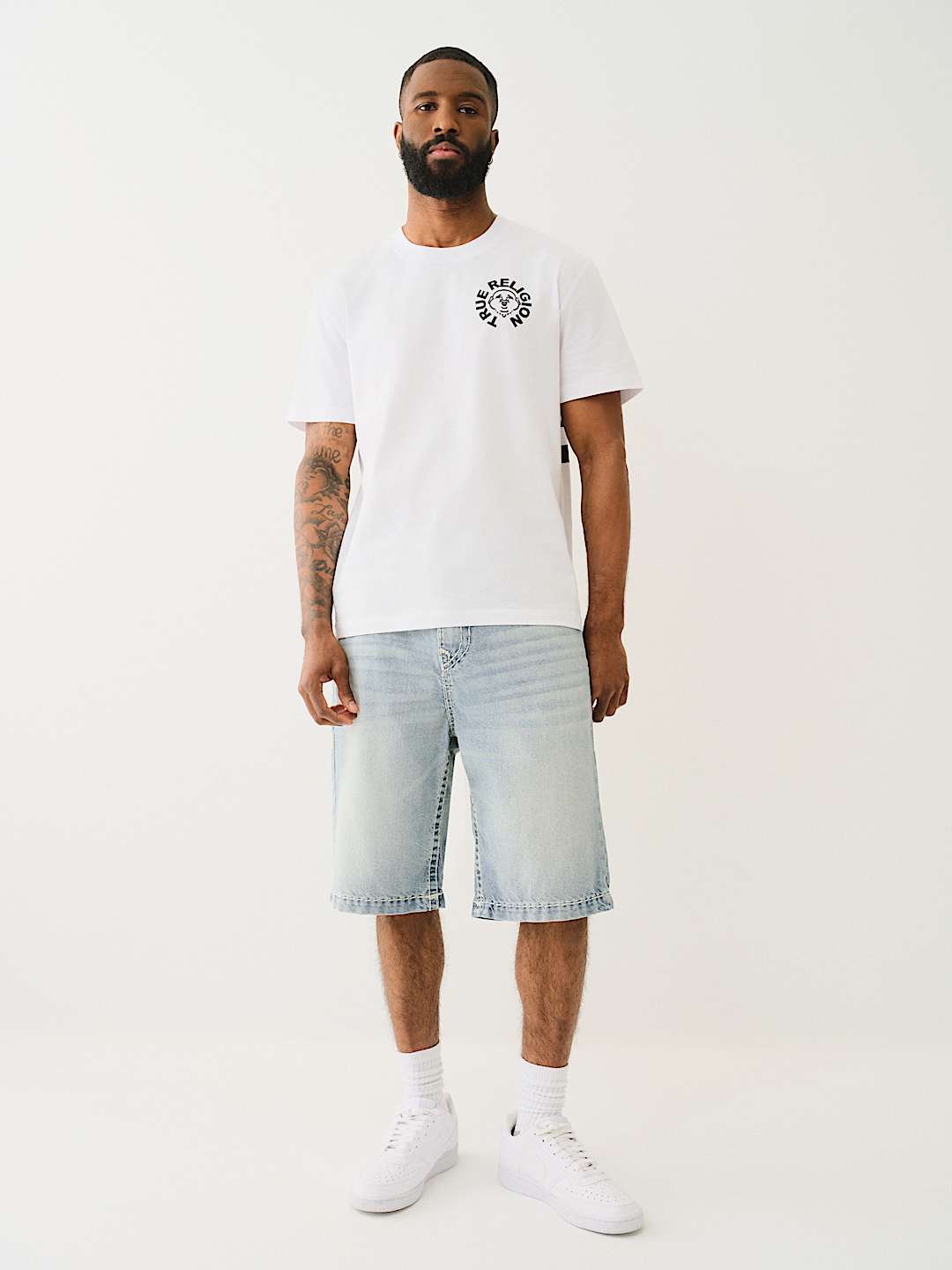 関税込み♪【TRUE RELIGION】VINNY ULTRA ロゴ★バギー ショーツ VINNY SUPER T FLAP ULTRA BAGGY SHORT - Rocky Point Light