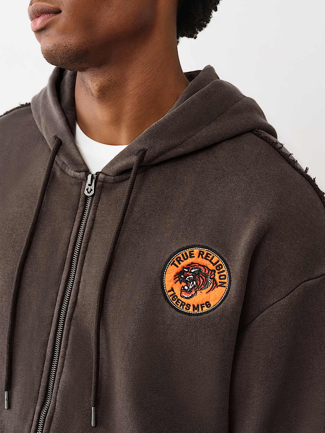 VINTAGE TIGER ZIP HOODIE