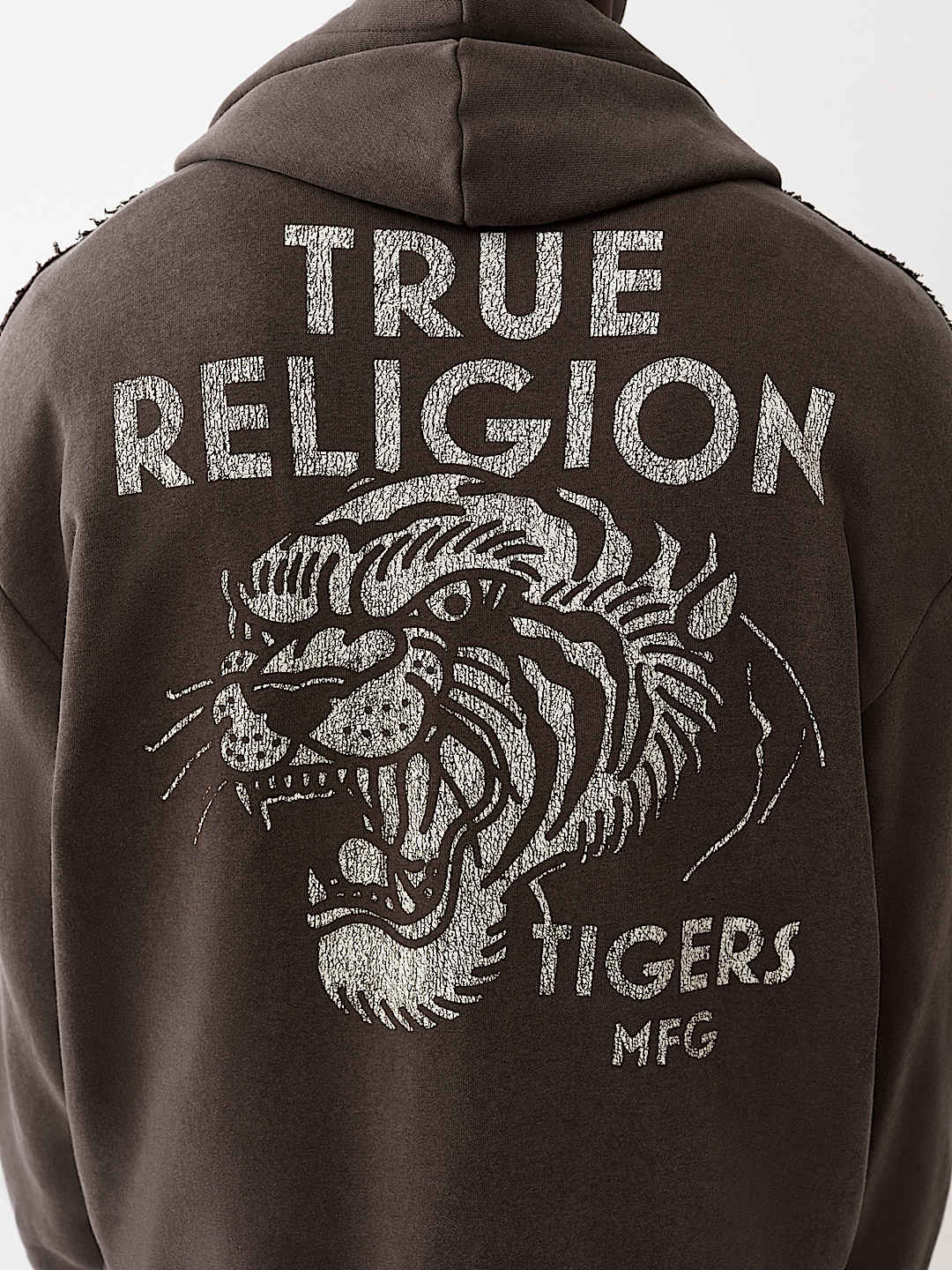 CHANDAIL &Agrave; CAPUCHON &Agrave; FERMETURE &Eacute;CLAIR R&Eacute;TRO AVEC TIGRE