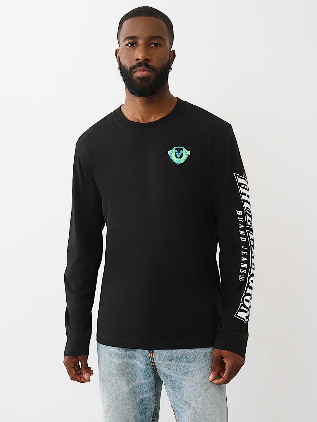 PUFF PRINT HORSESHOE LONG SLEEVE TEE, image 2