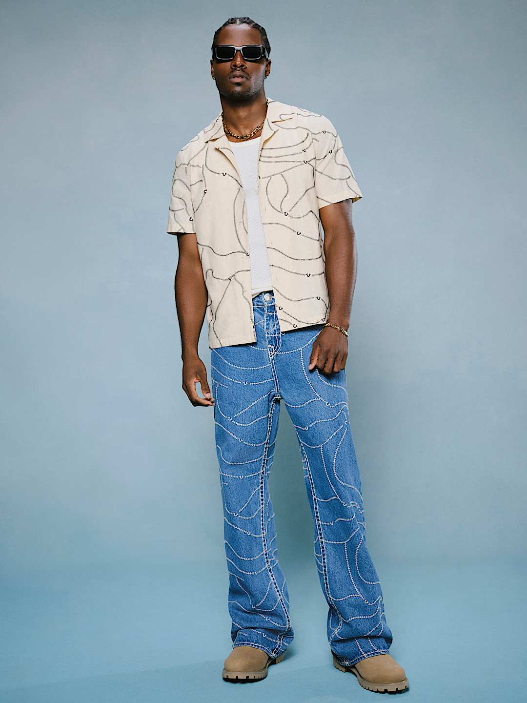 VINNY SUPER T BASEBALL STITCH ULTRA BAGGY JEAN