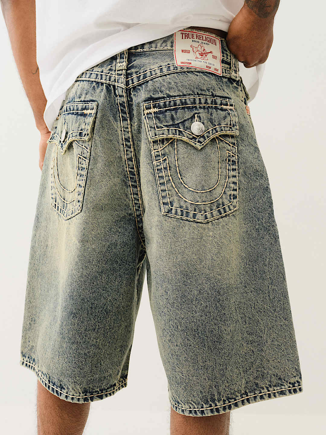 MIKEY SUPER T BAGGY AF SHORT - TOPHAM MEDIUM WASH | True
