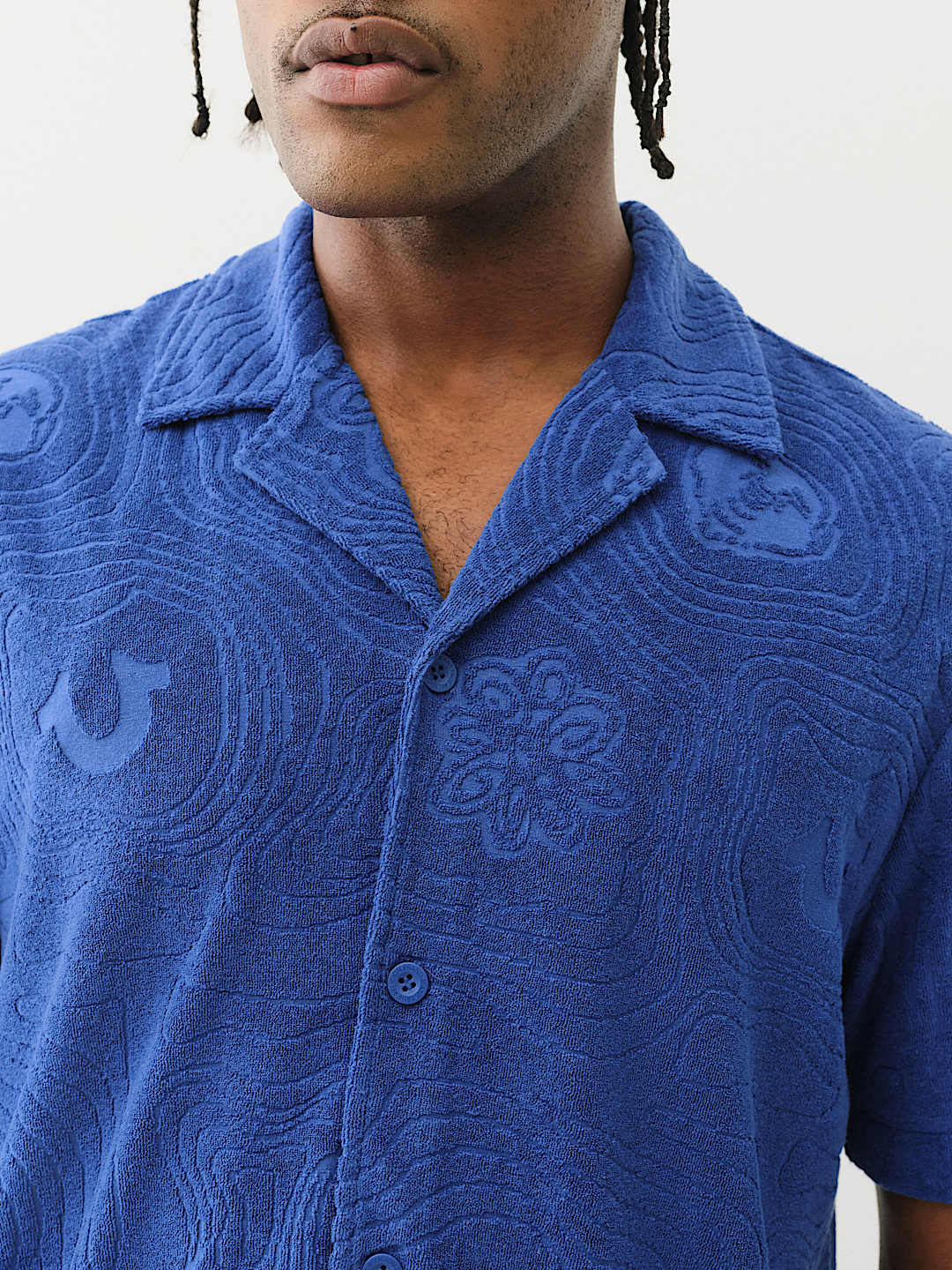 TERRY KNIT CAMP COLLAR SHIRT, image 3