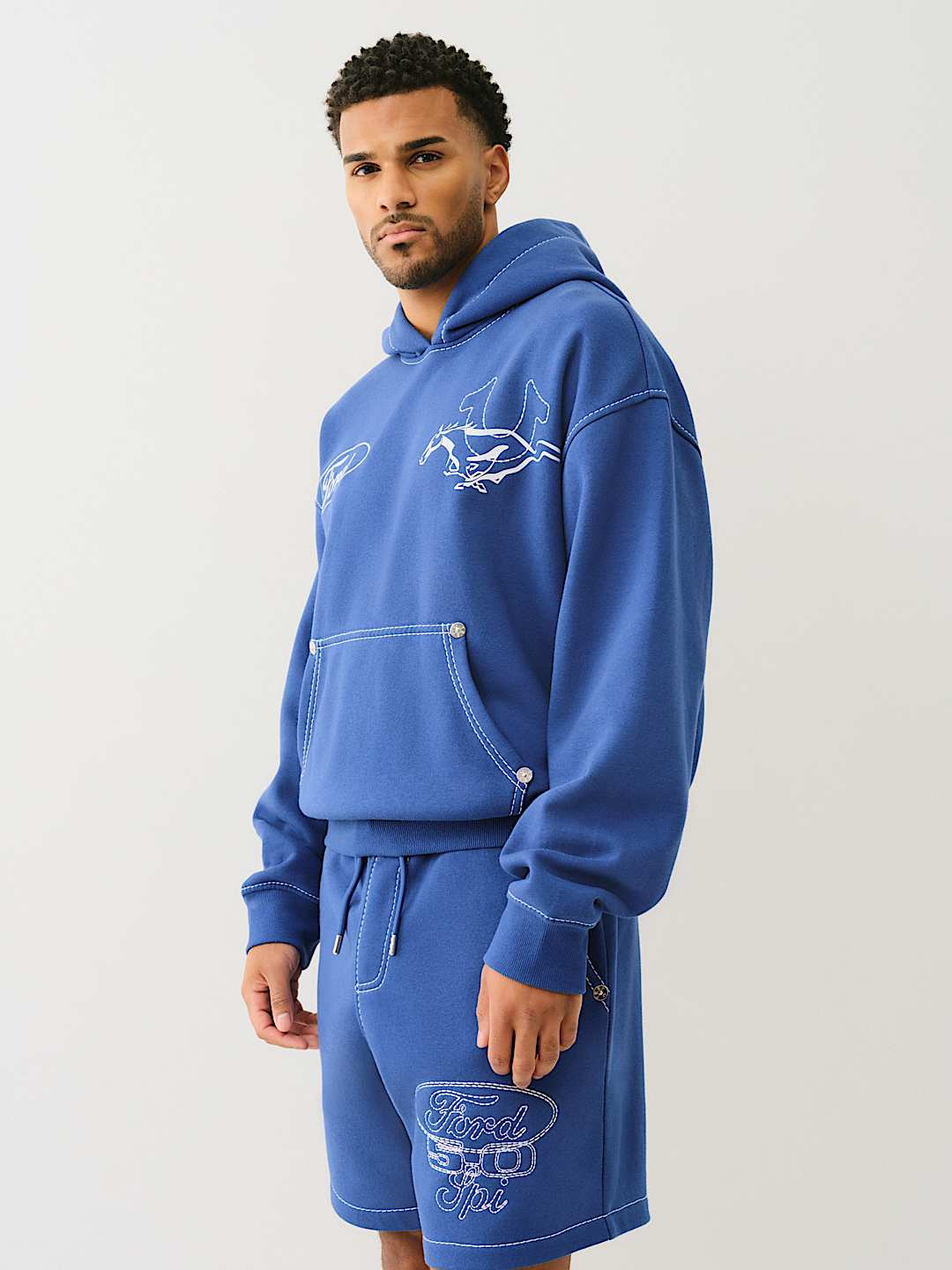 FORD X TRUE RELIGION BIG T CINCHED HOODIE | True Religion