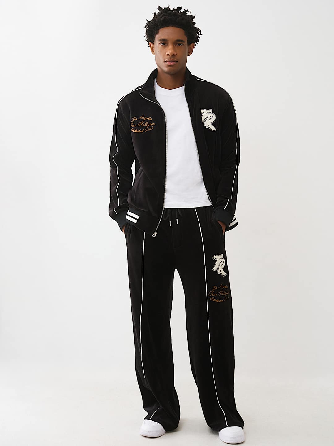 VELOUR LOGO TRACK PANT, image 2