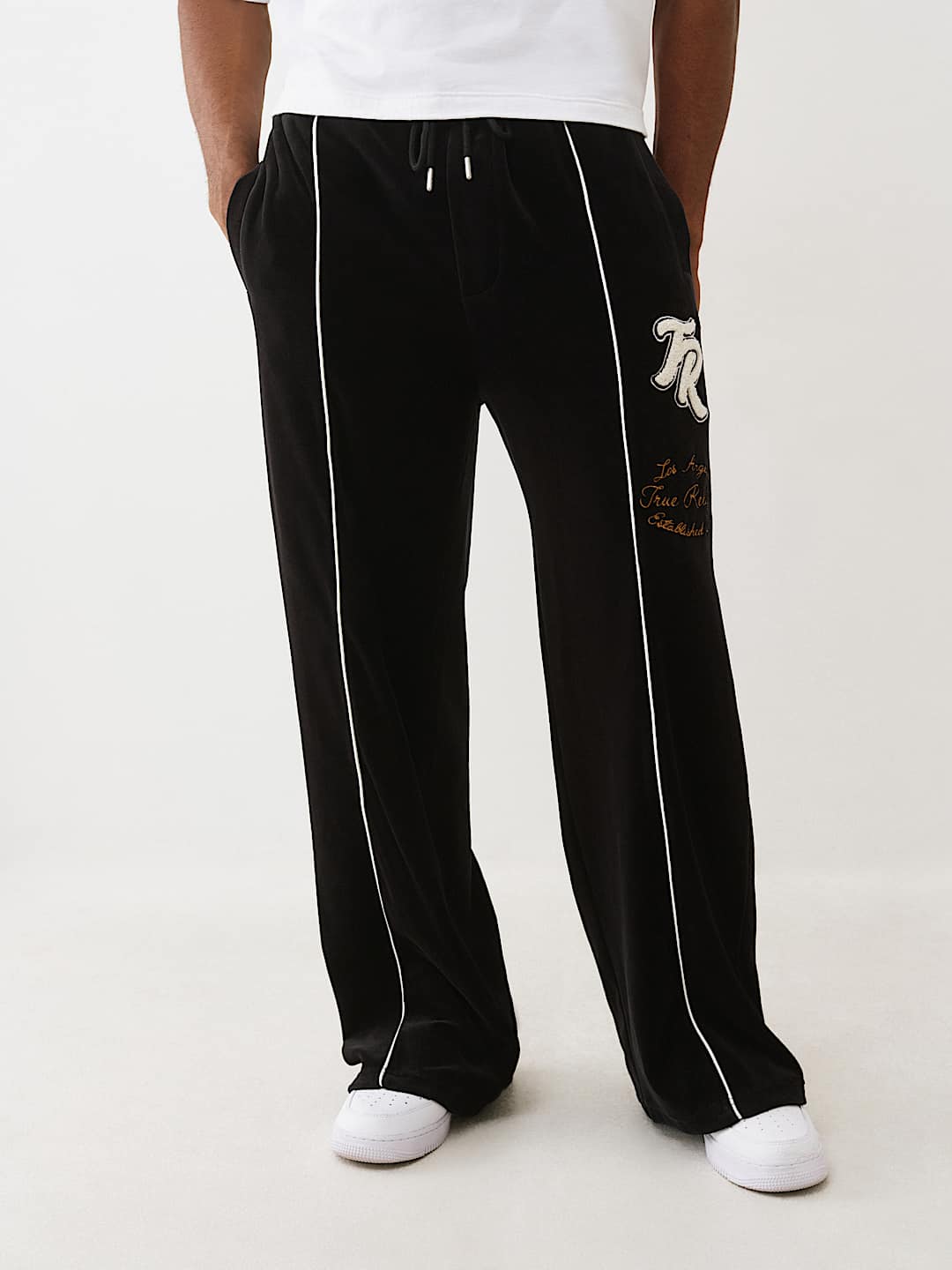 VELOUR LOGO TRACK PANT, image 3