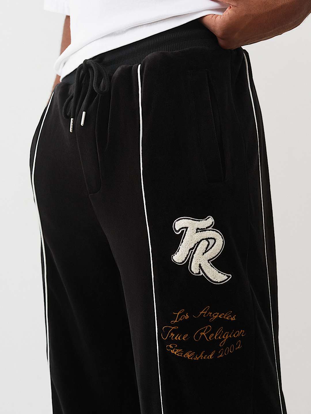 VELOUR LOGO TRACK PANT, image 4