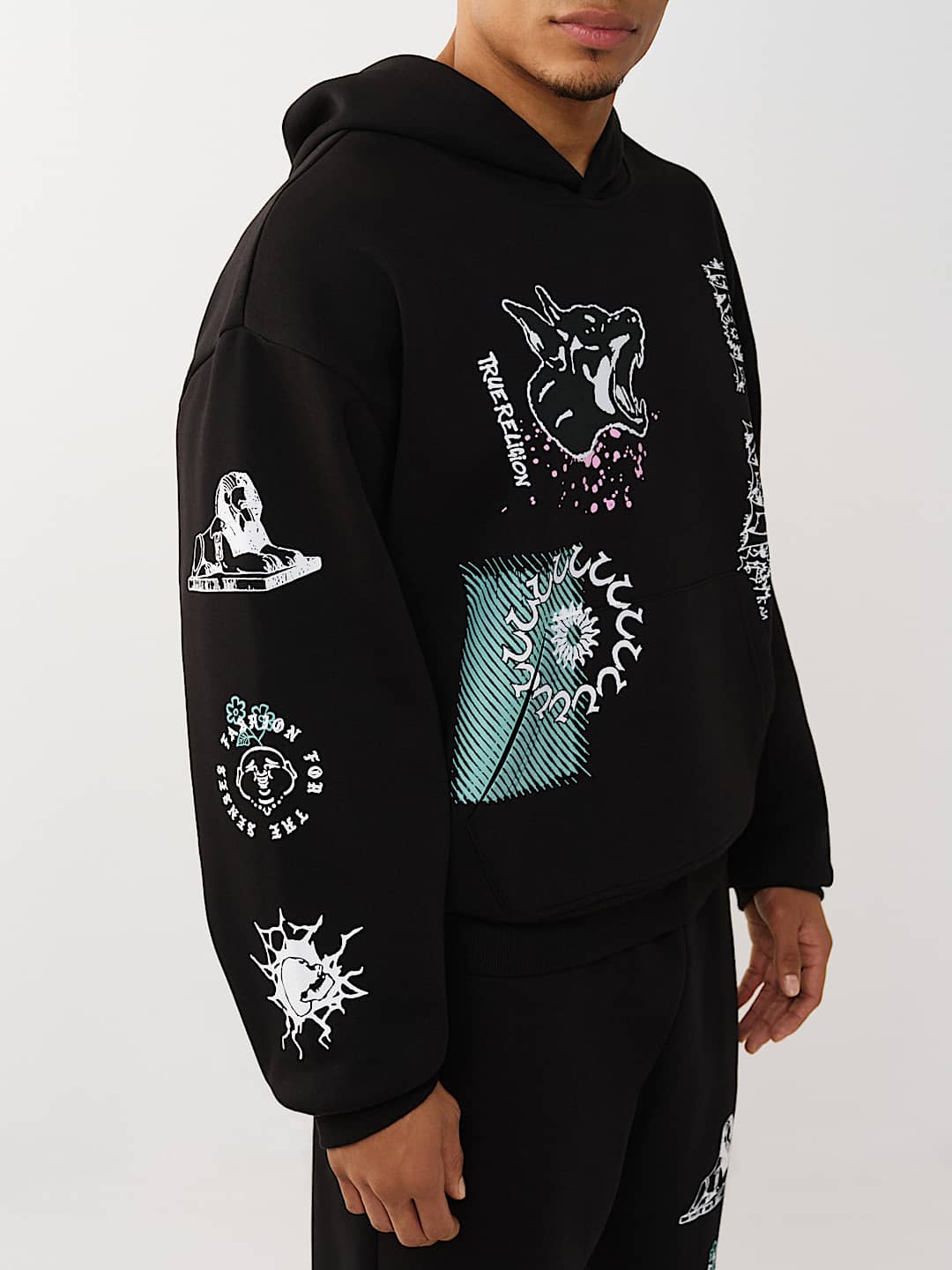 GRAPHIC LOGO BOXY HOODIE, image 4