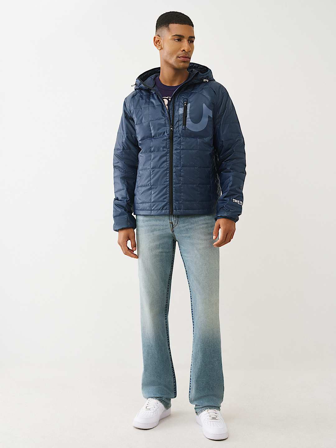 GEO QUILTED HOODED PUFFER JACKET, image 5