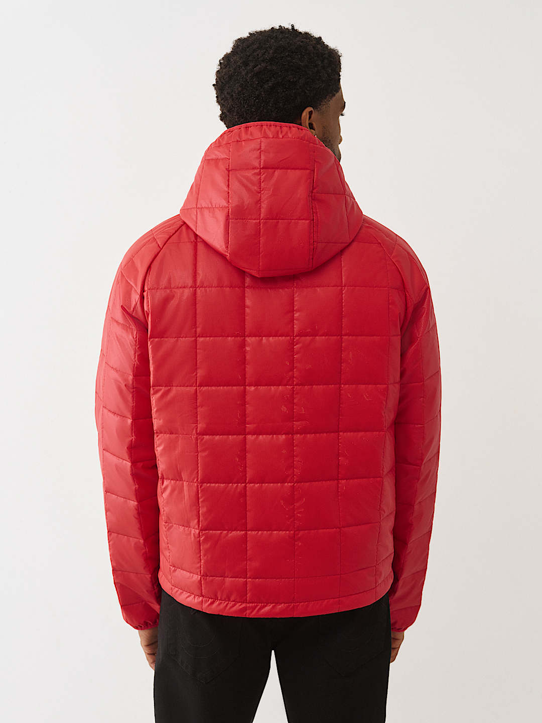 GEO QUILTED HOODED PUFFER JACKET, image 4