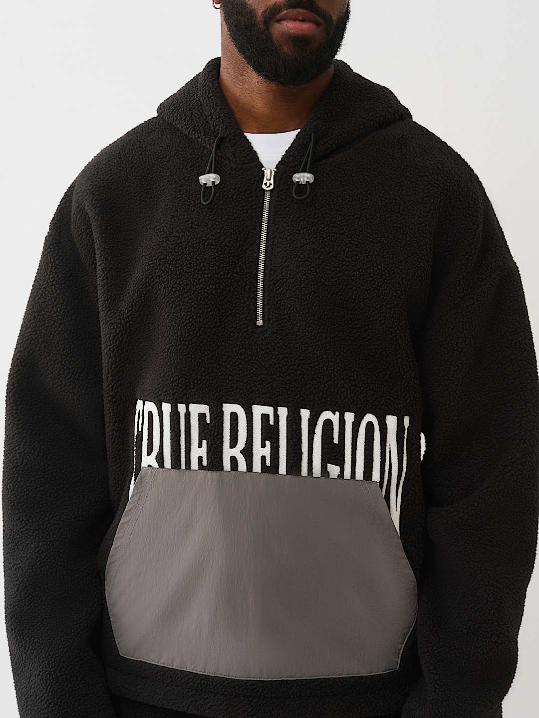 FLEECE HALF-ZIP HOODIE, image 4