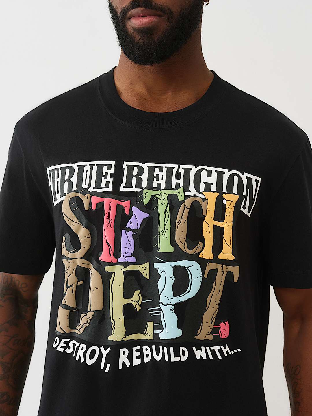 CAMISETA CON ESTAMPADO EN RELIEVE DESTROY AND REBUILD, image 2