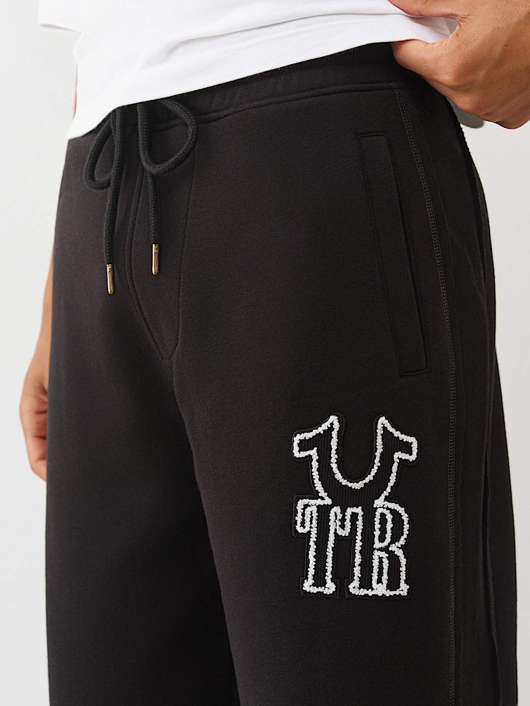 RIBBED LOGO BAGGY SWEATPANT, image 5