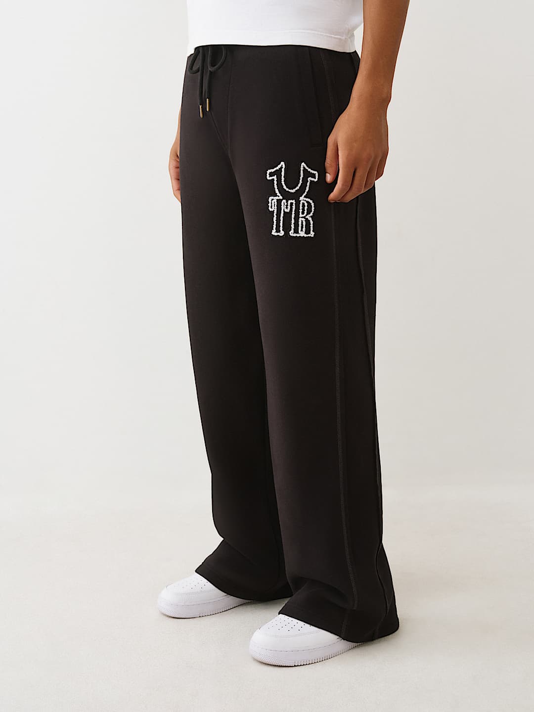 RIBBED LOGO BAGGY SWEATPANT, image 1