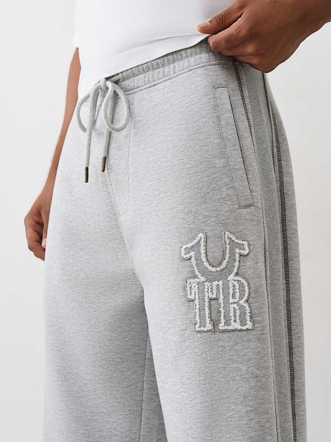 RIBBED LOGO BAGGY SWEATPANT, image 4