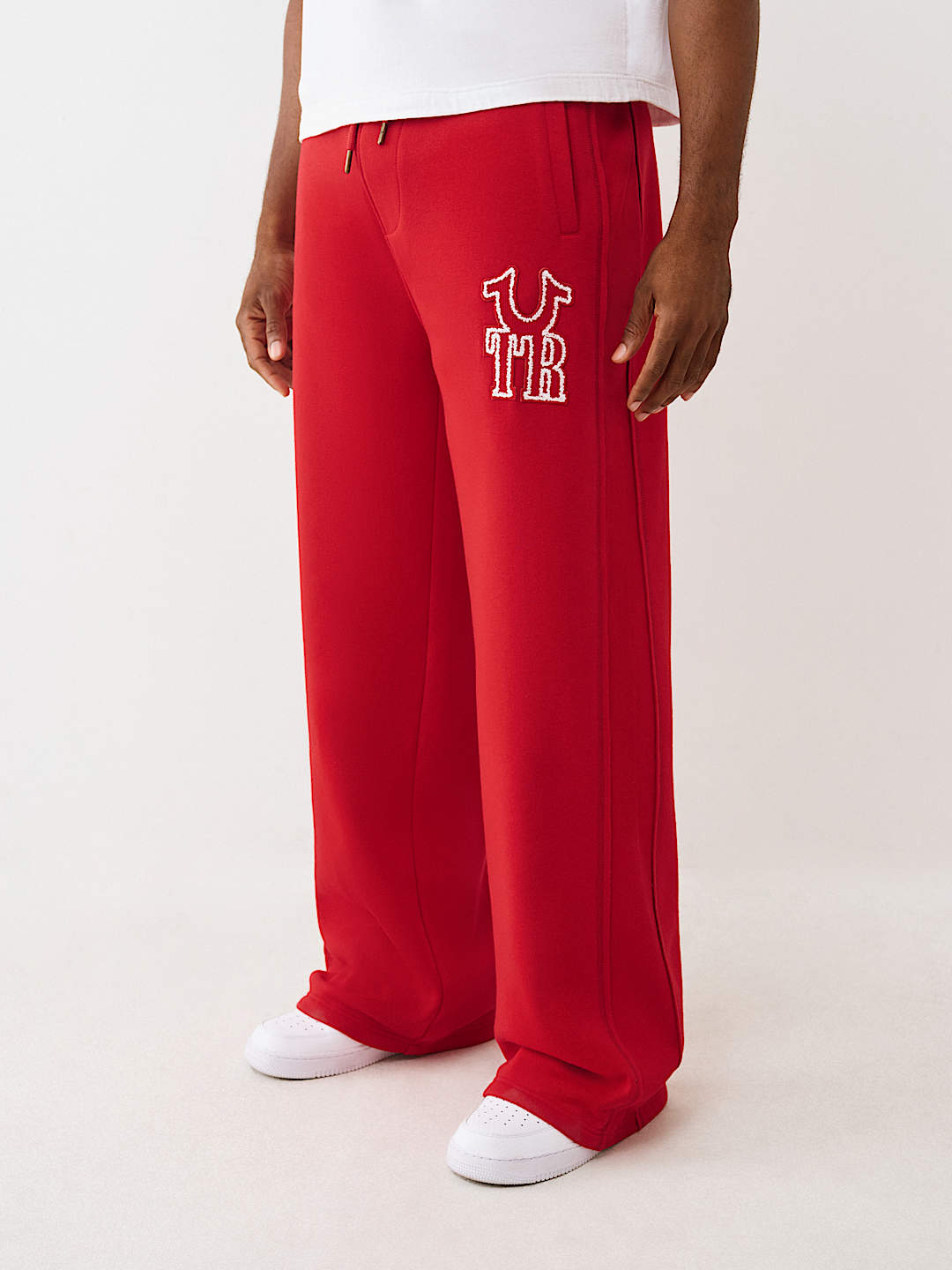 RIBBED LOGO BAGGY SWEATPANT, image 1