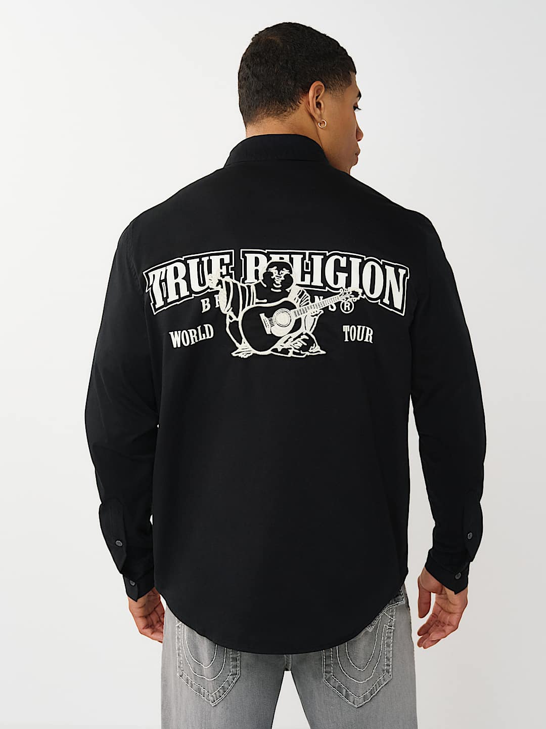 ARCHED LOGO COTTON TWILL SHIRT, image 2