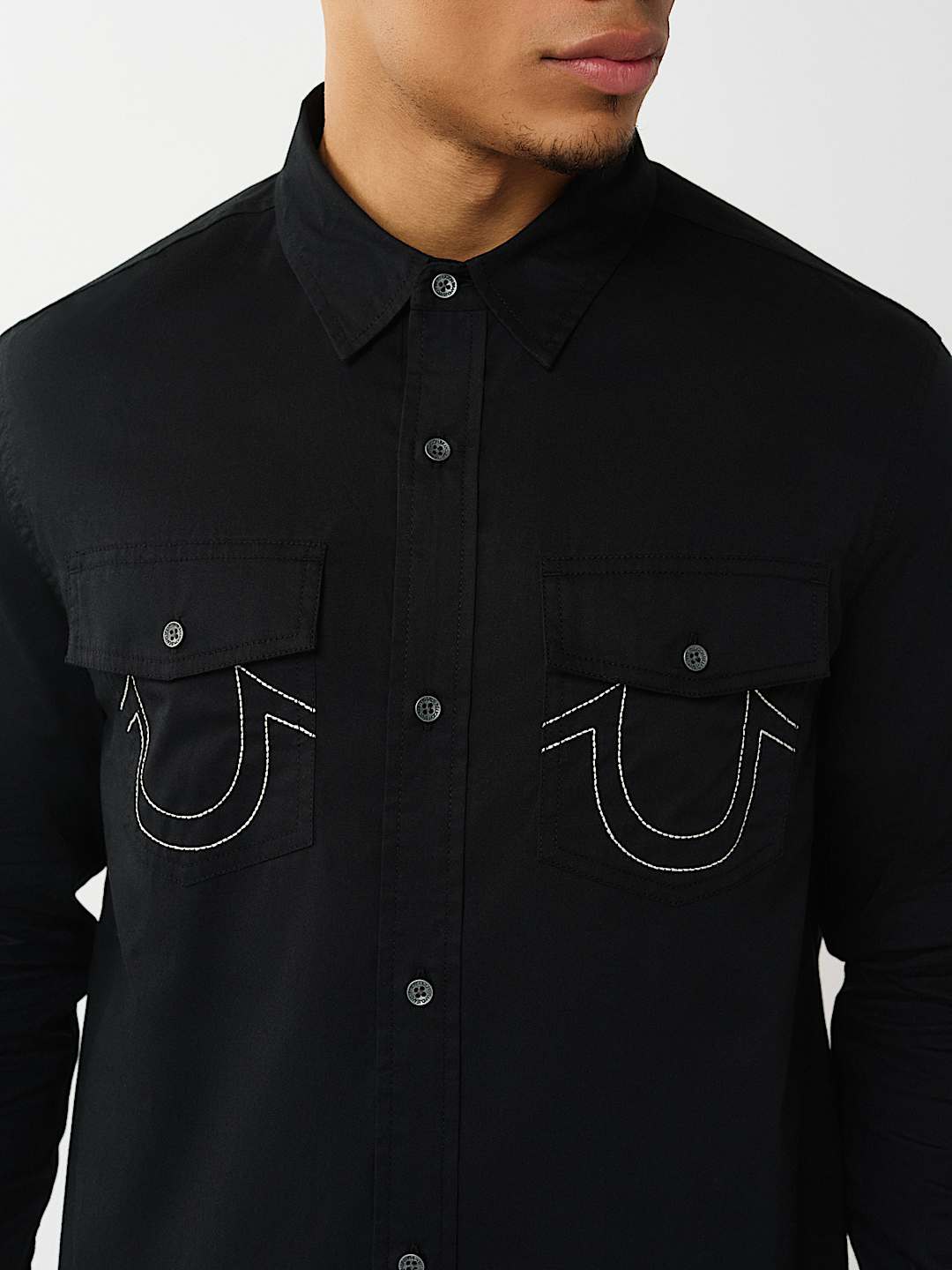 ARCHED LOGO COTTON TWILL SHIRT, image 4