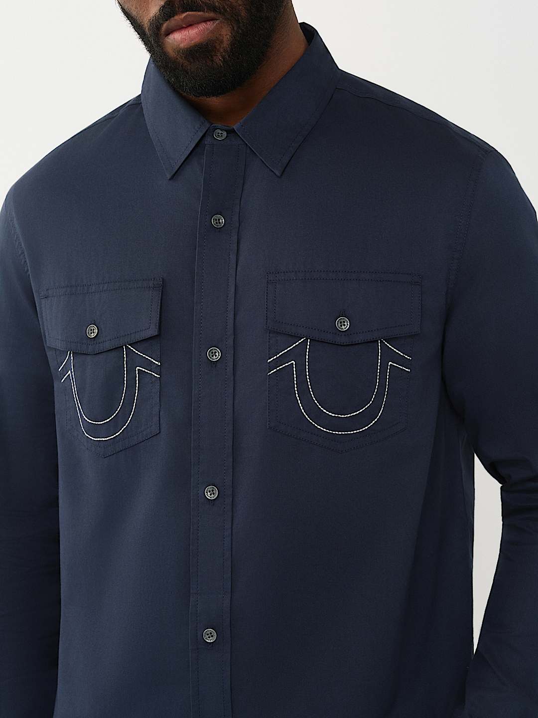 ARCHED LOGO COTTON TWILL SHIRT, image 4