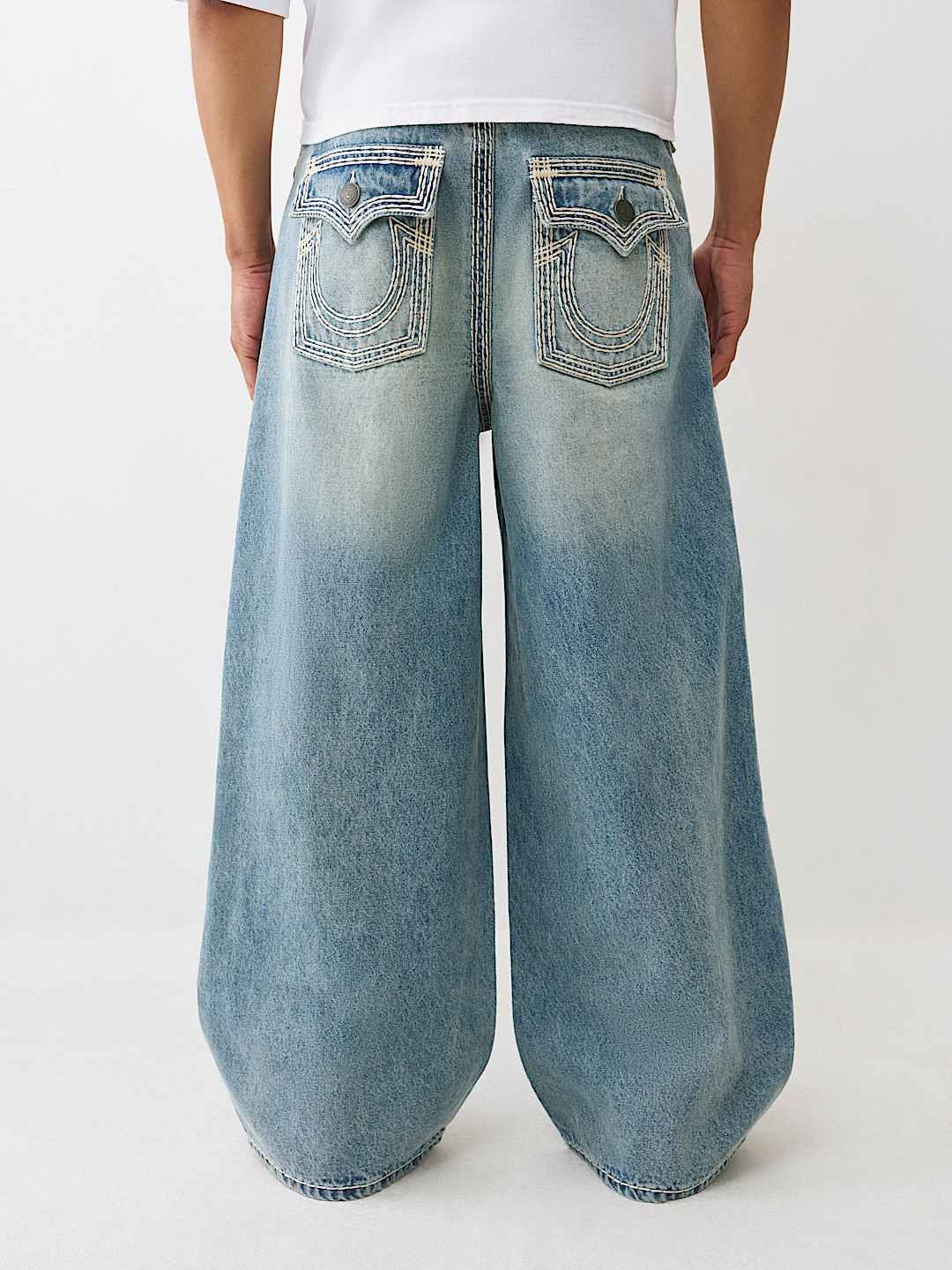 マイキーラグ MIKEY SUPER QT FLAP 32IN - GRIDIRON BLUE MEDIUM WASH | True Religion