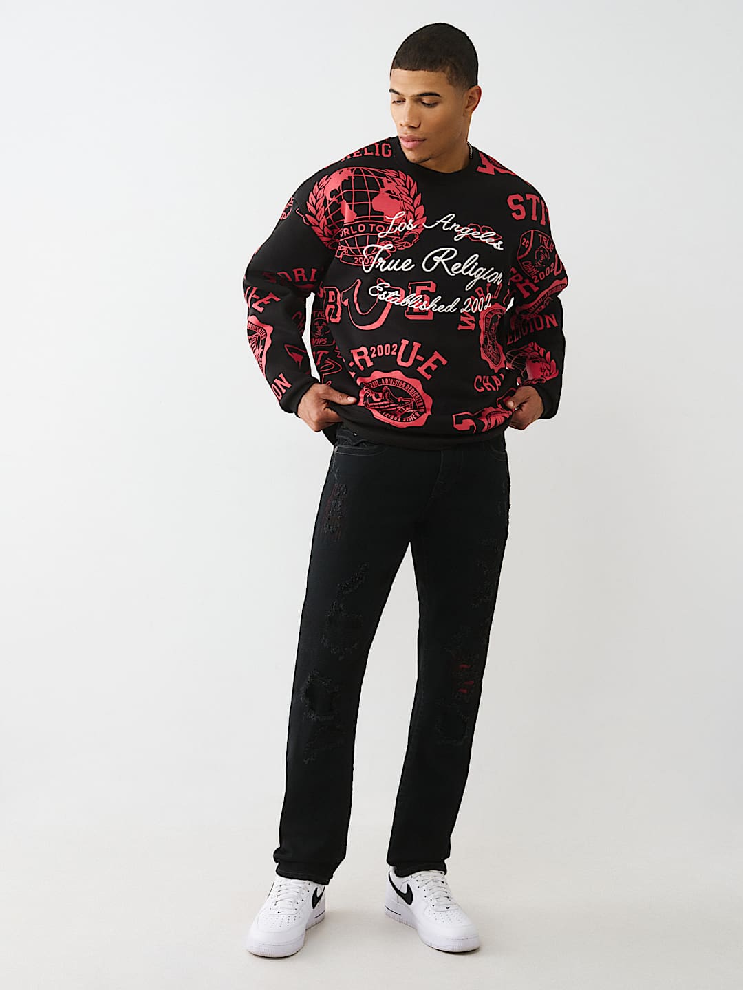 ALLOVER LOGO PRINT SWEATSHIRT, image 6