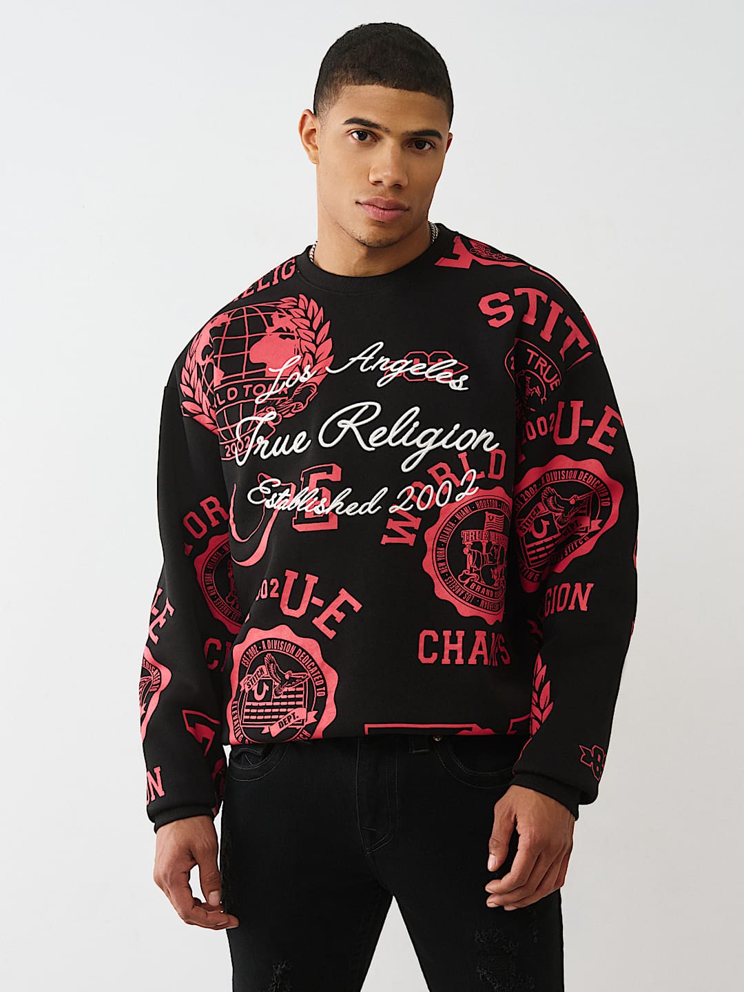 ALLOVER LOGO PRINT SWEATSHIRT, image 1