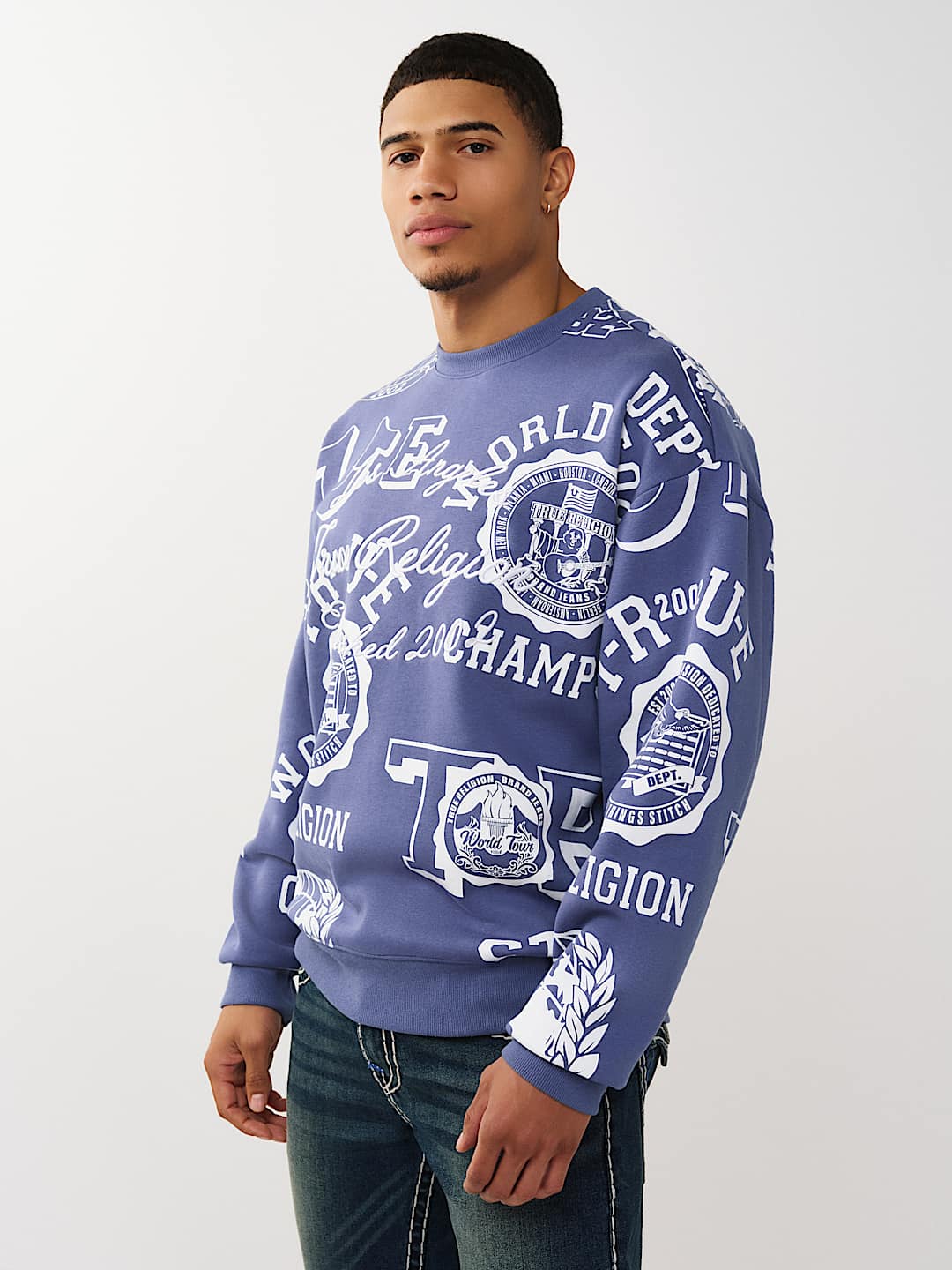 ALLOVER LOGO PRINT SWEATSHIRT, image 3