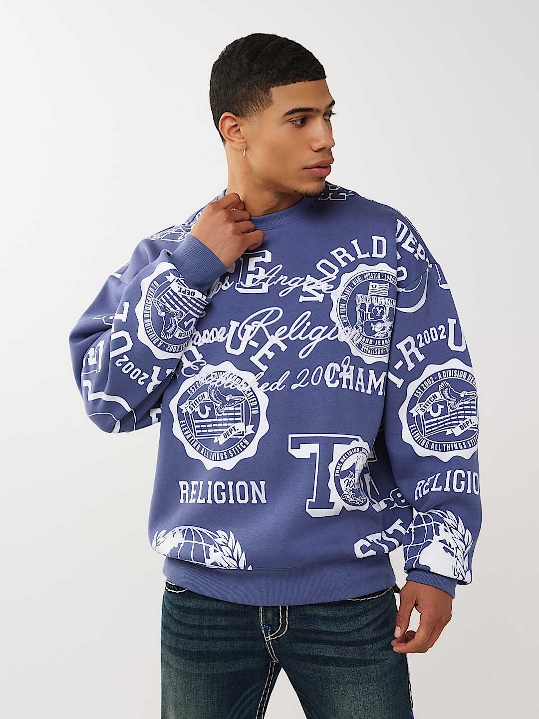 ALLOVER LOGO PRINT SWEATSHIRT, image 1