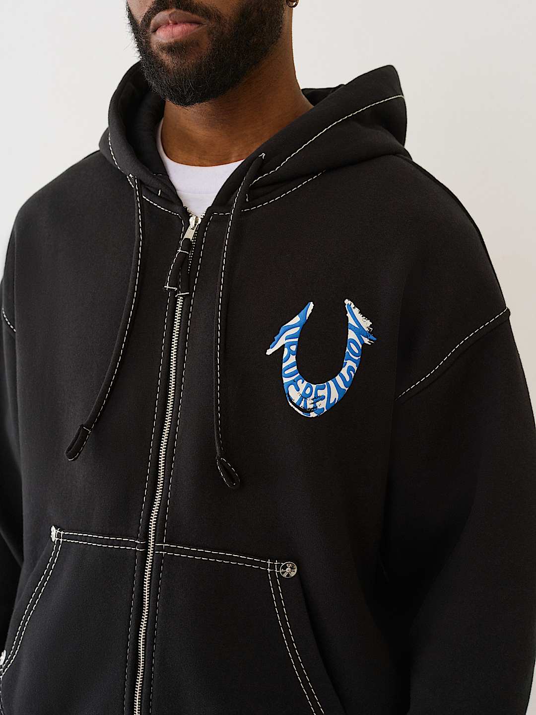 HORSESHOE PAINT BIG T ZIP HOODIE | True Religion