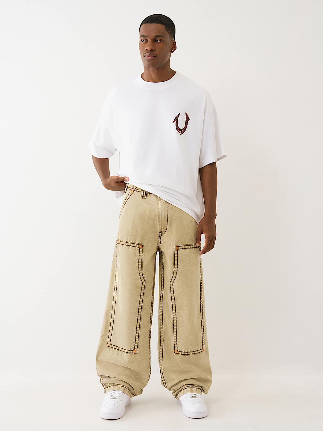 CARPENTER SUPER T BAGGY PANT - Scuffed Beige | True Religion