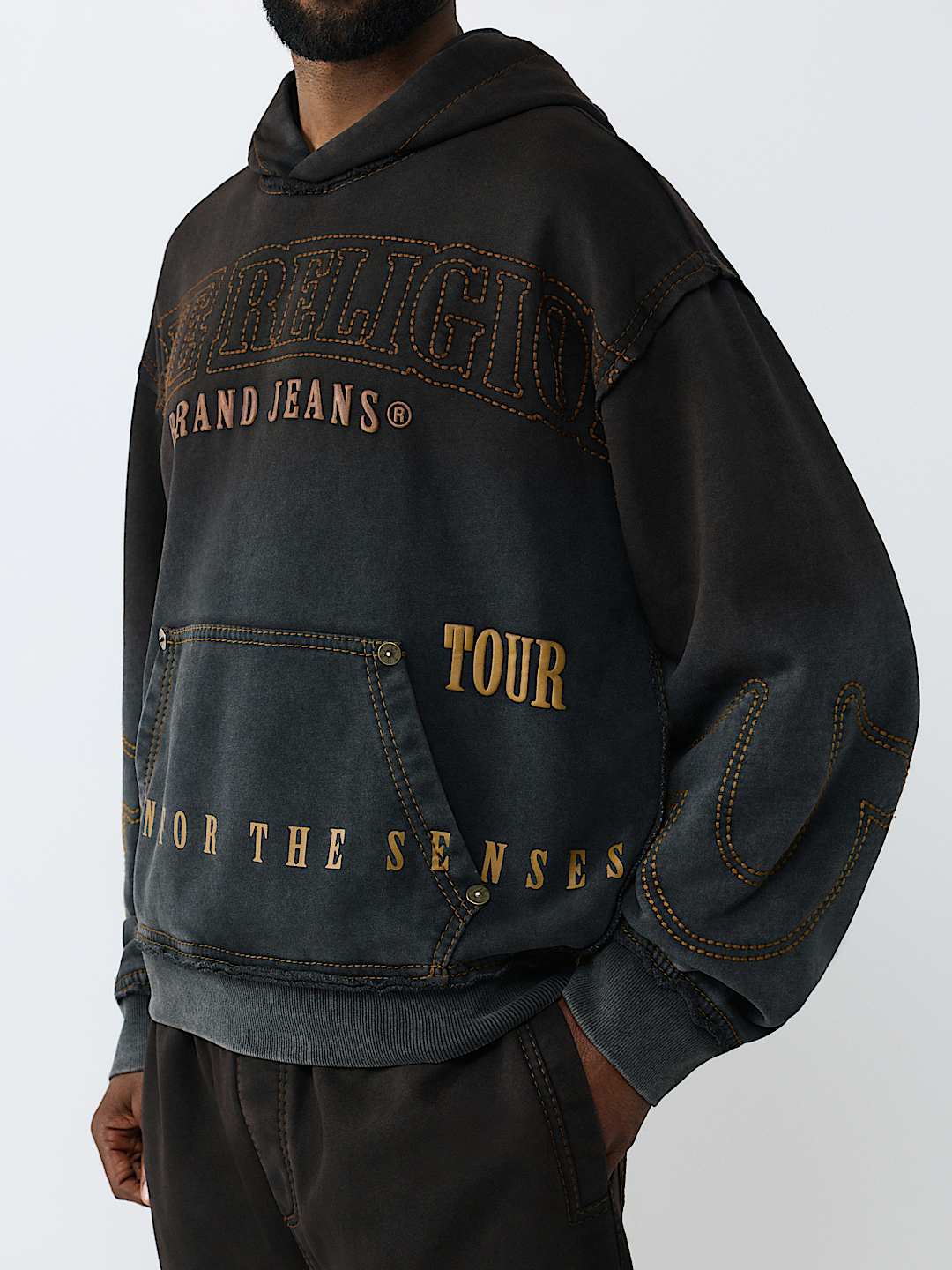 BIG T BOXY WASHED HOODIE, image 3