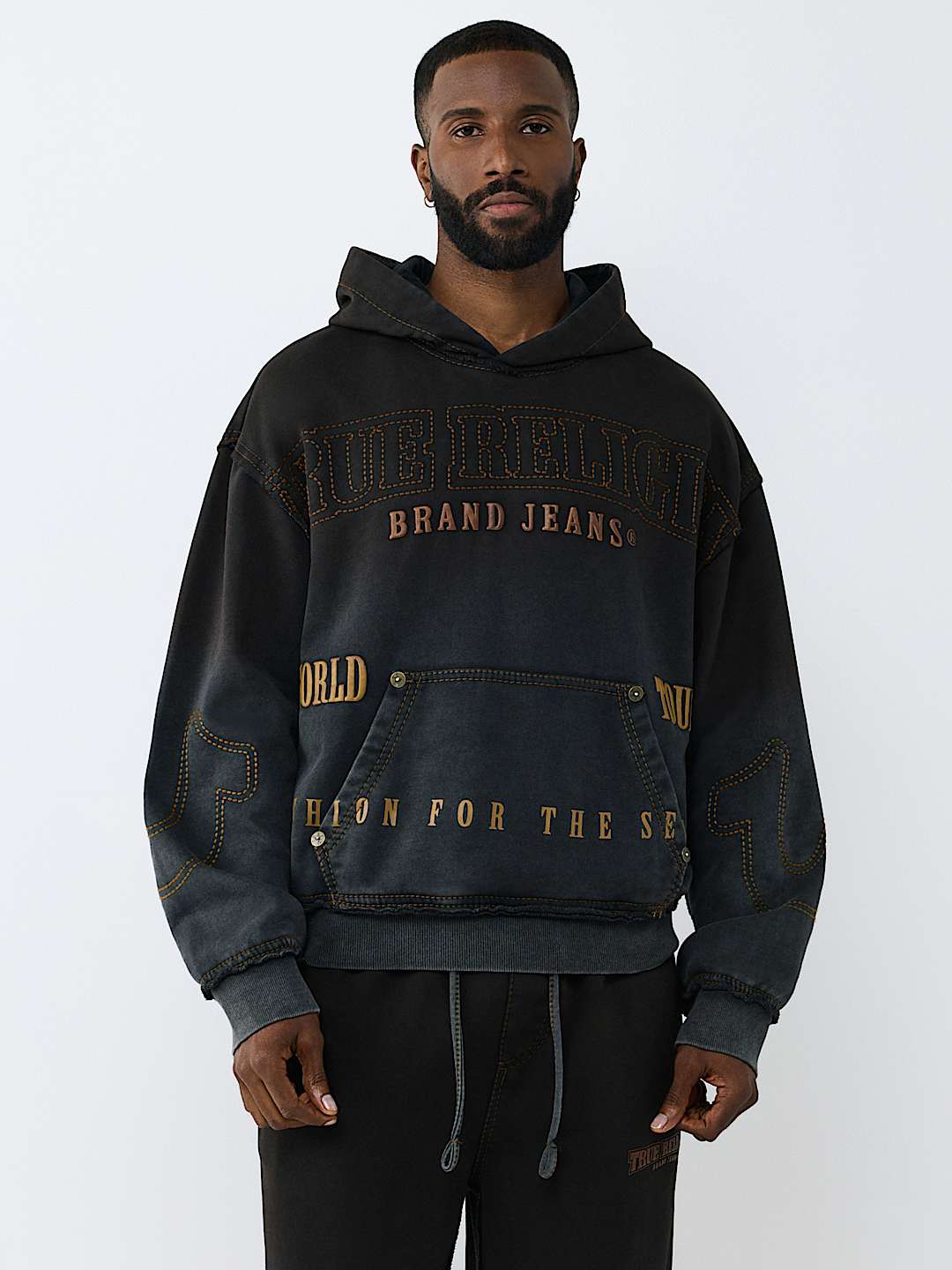 BIG T BOXY WASHED HOODIE, image 1