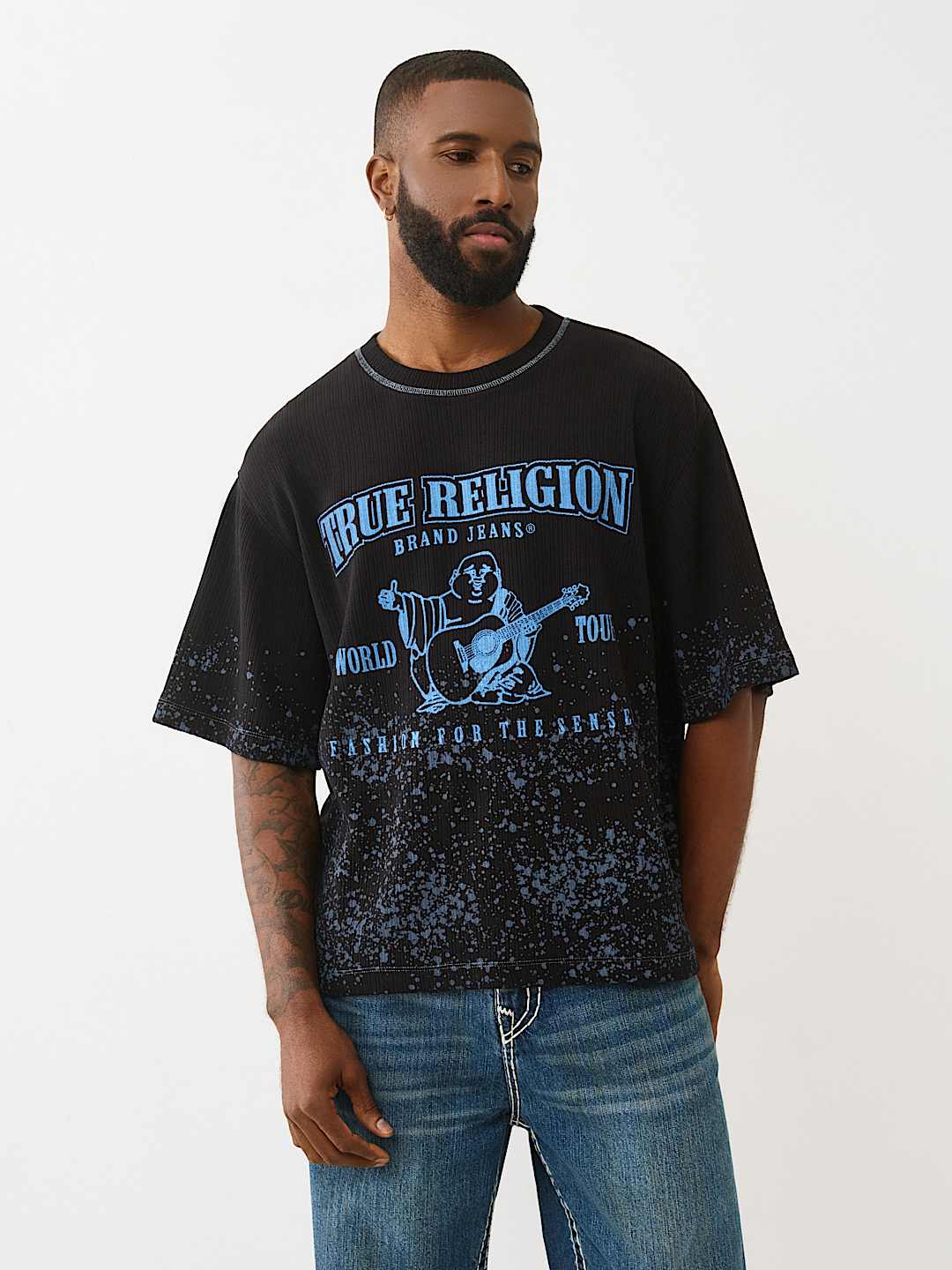 BOXY KNIT LOGO SHIRT, image 1