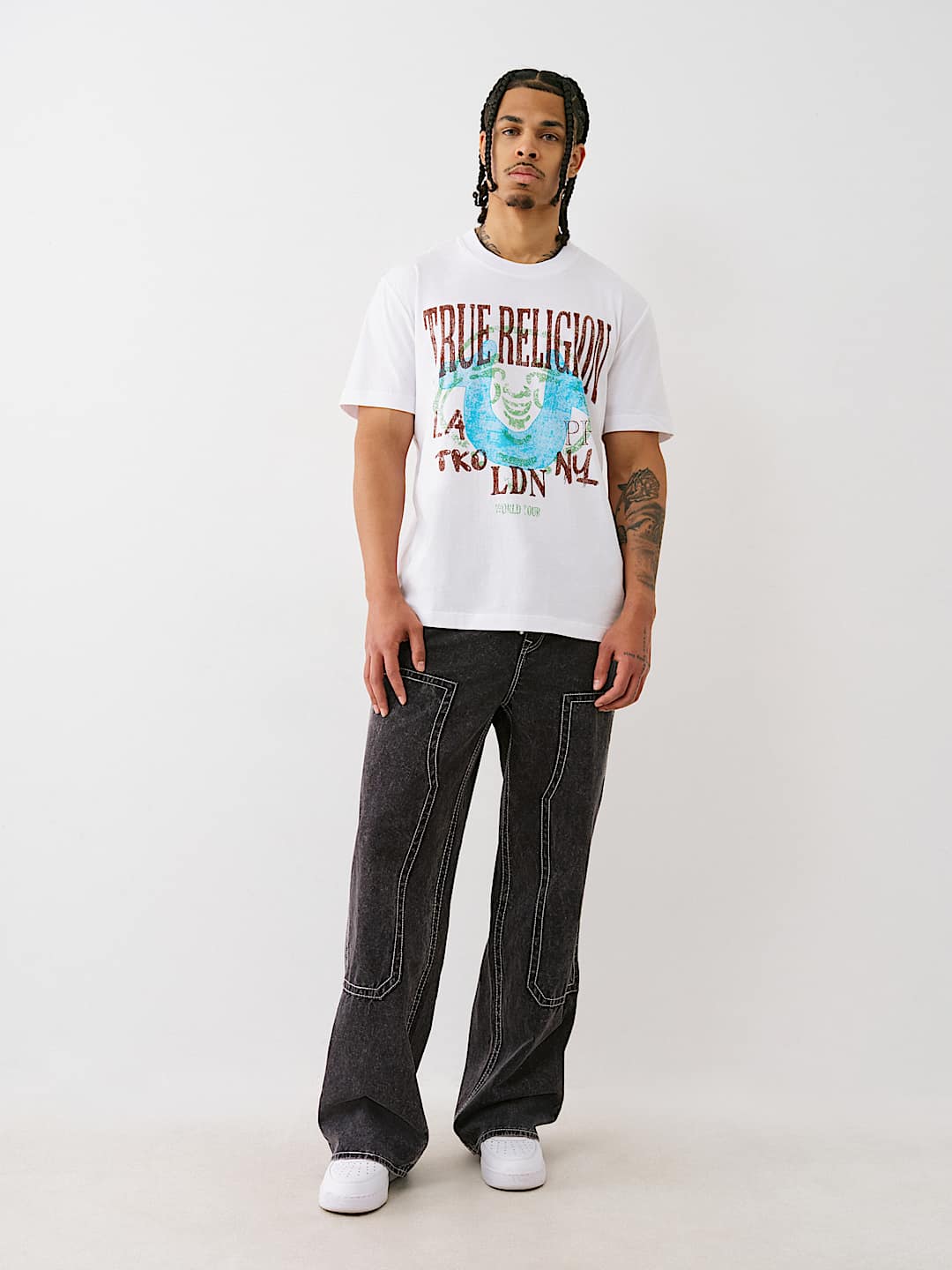 関税込み♪【TRUE RELIGION】VINNY ULTRA ロゴ★バギー ショーツ VINNY SUPER T FLAP ULTRA BAGGY SHORT - Rocky Point Light