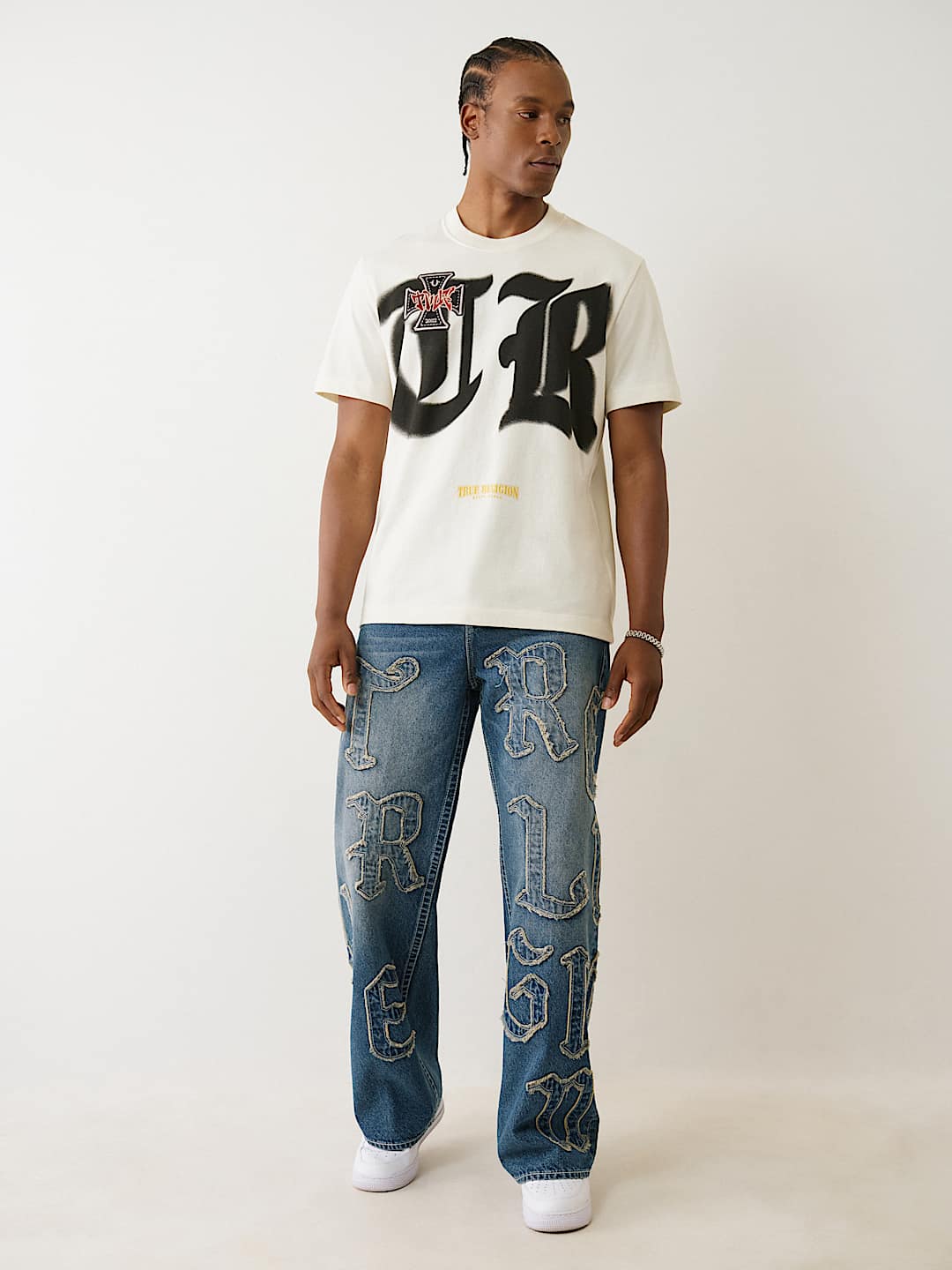 VINNY TRUE APPLIQUE BAGGY JEAN