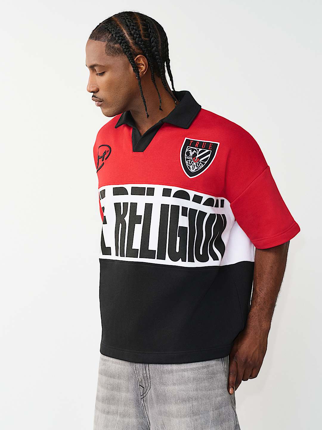 OVERSIZED JERSEY POLO SHIRT, image 3