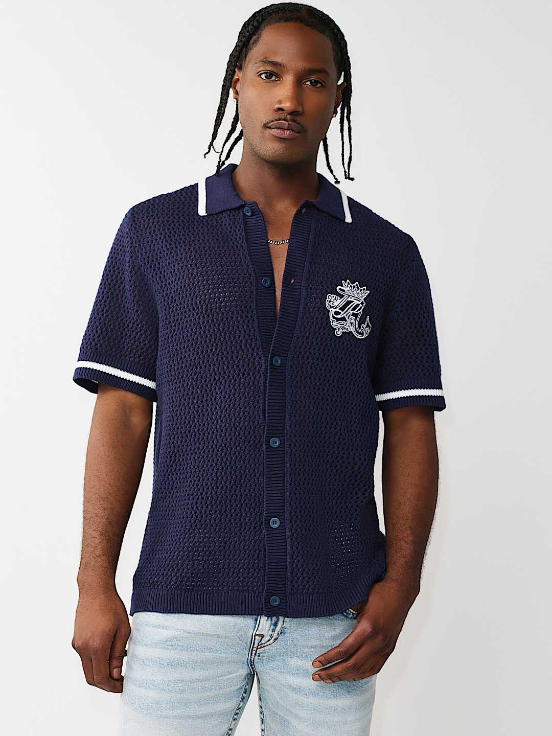 CROWN LOGO KNIT SHIRT, image 1