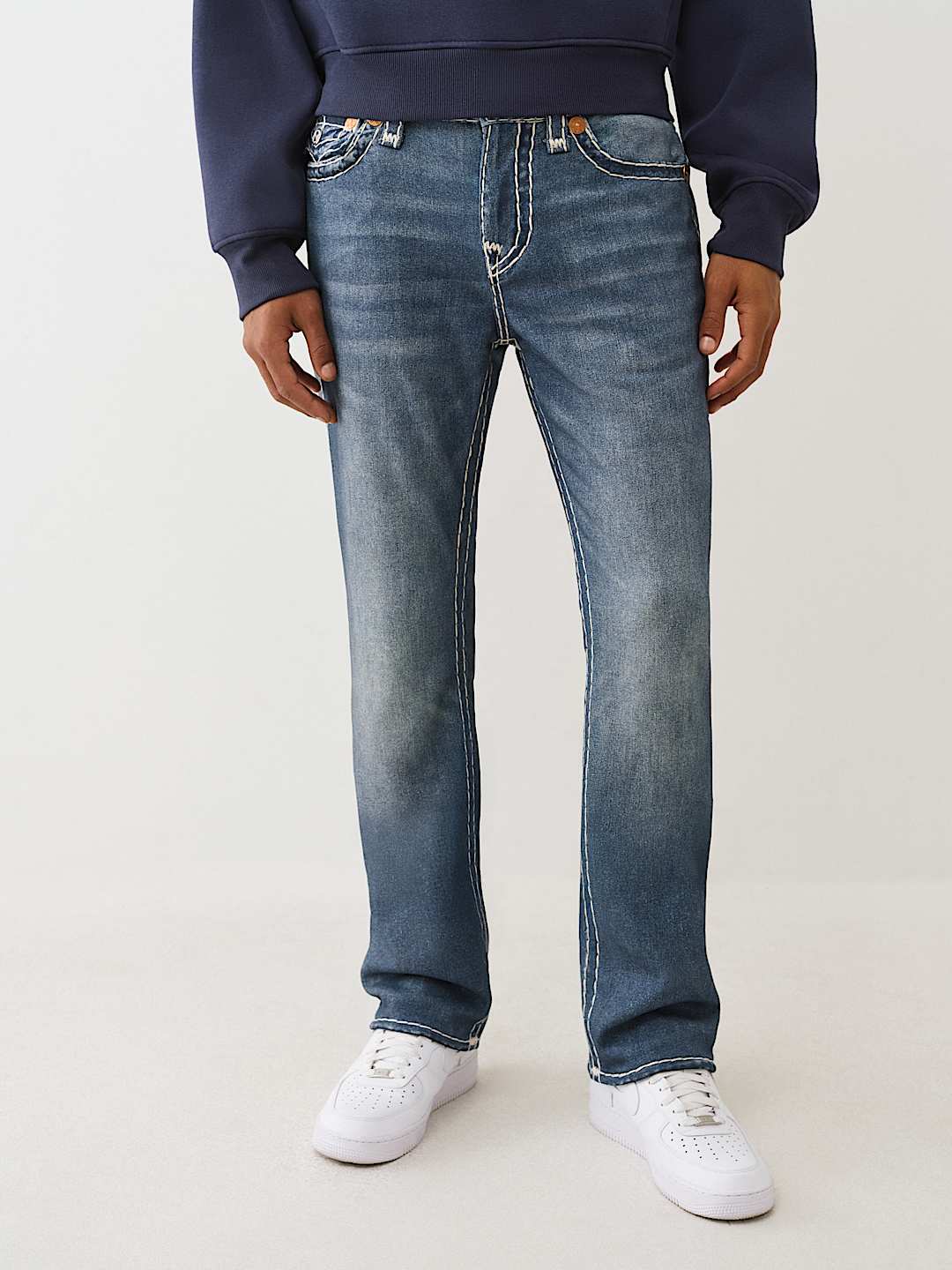  RICKY PRINTED FLEECE  SUPER T STRAIGHT JEAN 34", image 2