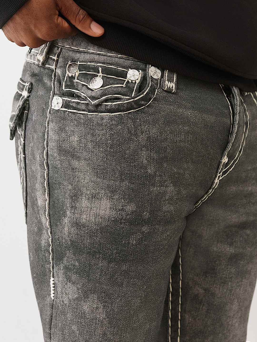 RICKY PRINTED FLEECE SUPER T STRAIGHT JEAN 34&rdquo;, image 4