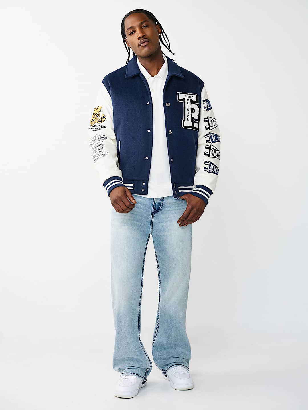 CHAQUETA UNIVERSITARIA DE LANA CON UN ESCUDO, image 7