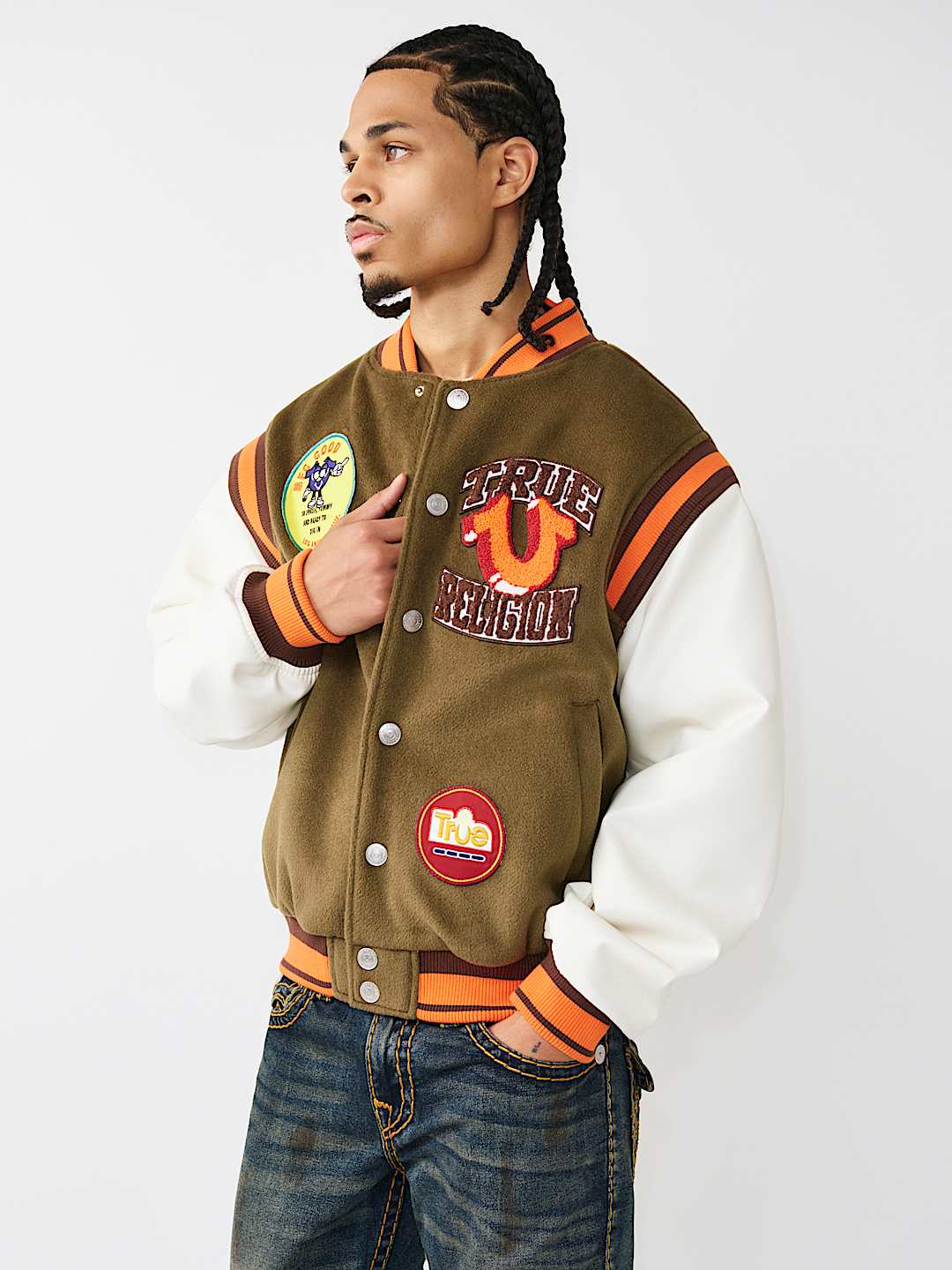 GARDEN LOGO RETRO VARSITY JACKET, image 3