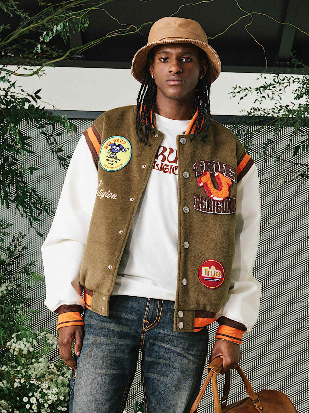 GARDEN LOGO RETRO VARSITY JACKET, image 1