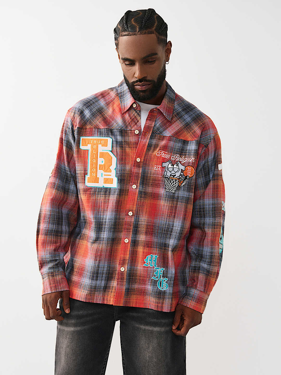 PATCH LONG SLEEVE FLANNEL SHIRT, image 3